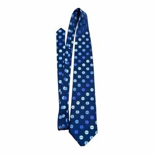 Nina Ricci Navy and Light Blue Polka Dot Tie